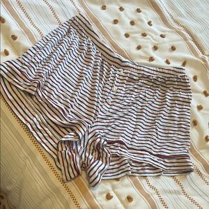 Aerie Striped Pajama Shorts - White and Black